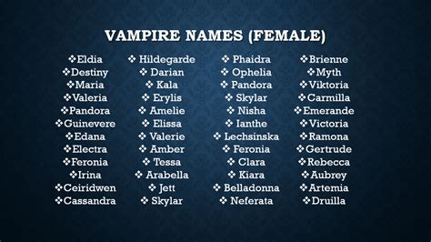 female vampire names.